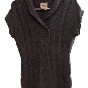 Gray Cable Knit Women's Sweater